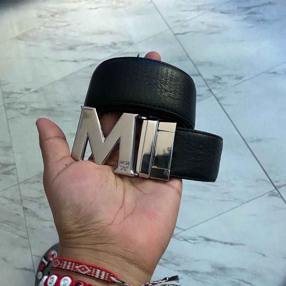 Mcm belt reversible white